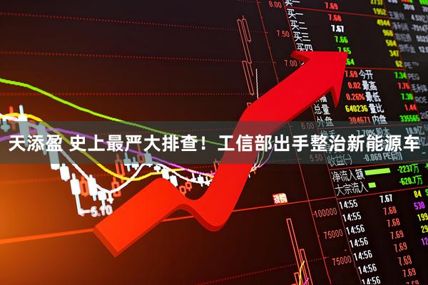 天添盈 史上最严大排查！工信部出手整治新能源车