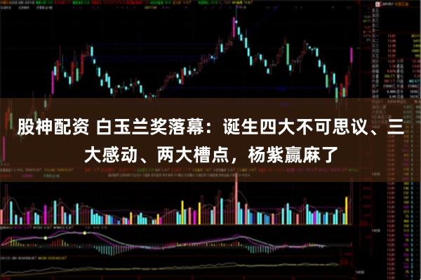 股神配资 白玉兰奖落幕：诞生四大不可思议、三大感动、两大槽点，杨紫赢麻了