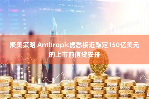 聚美策略 Anthropic据悉接近敲定150亿美元的上市前信贷安排